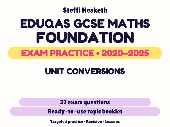 Eduqas GCSE Maths Foundation: Unit conversions Exam Questions | 2020-2025