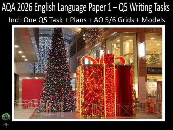Question 5 - AQA 2026 GCSE English Language Paper 1|   Plans, AO Grids, Models - (Sal)