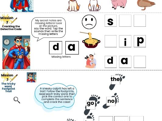 Superhero Phonics: Phase 2 Learning Adventure!