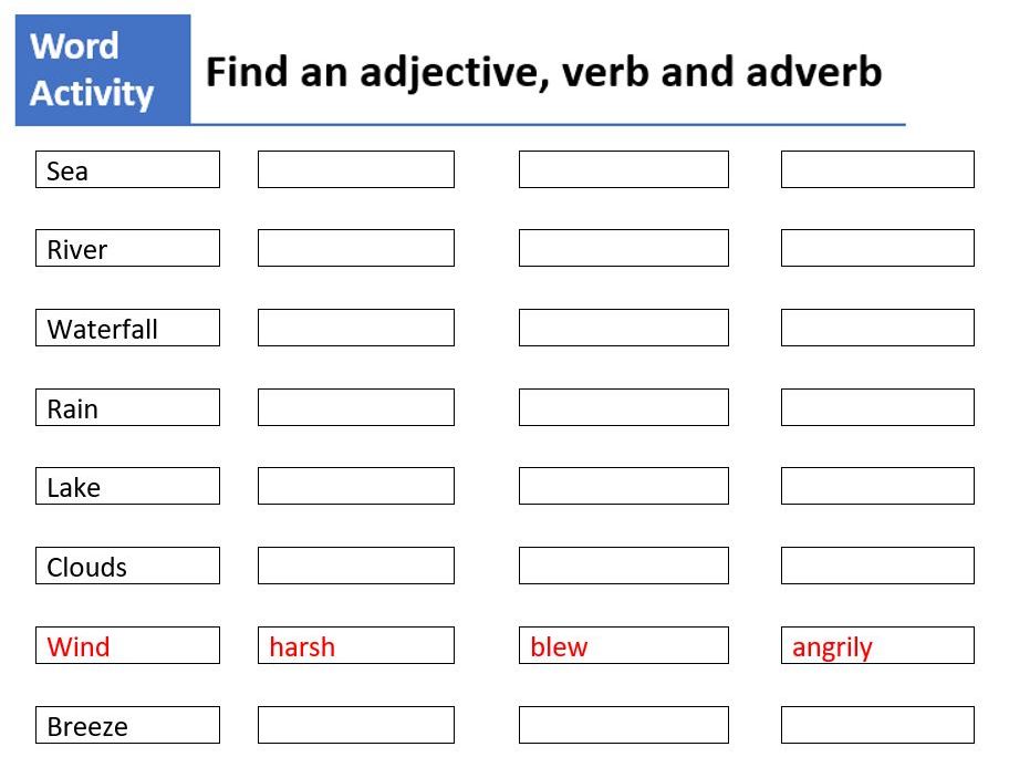 Word Activities - Words at Work