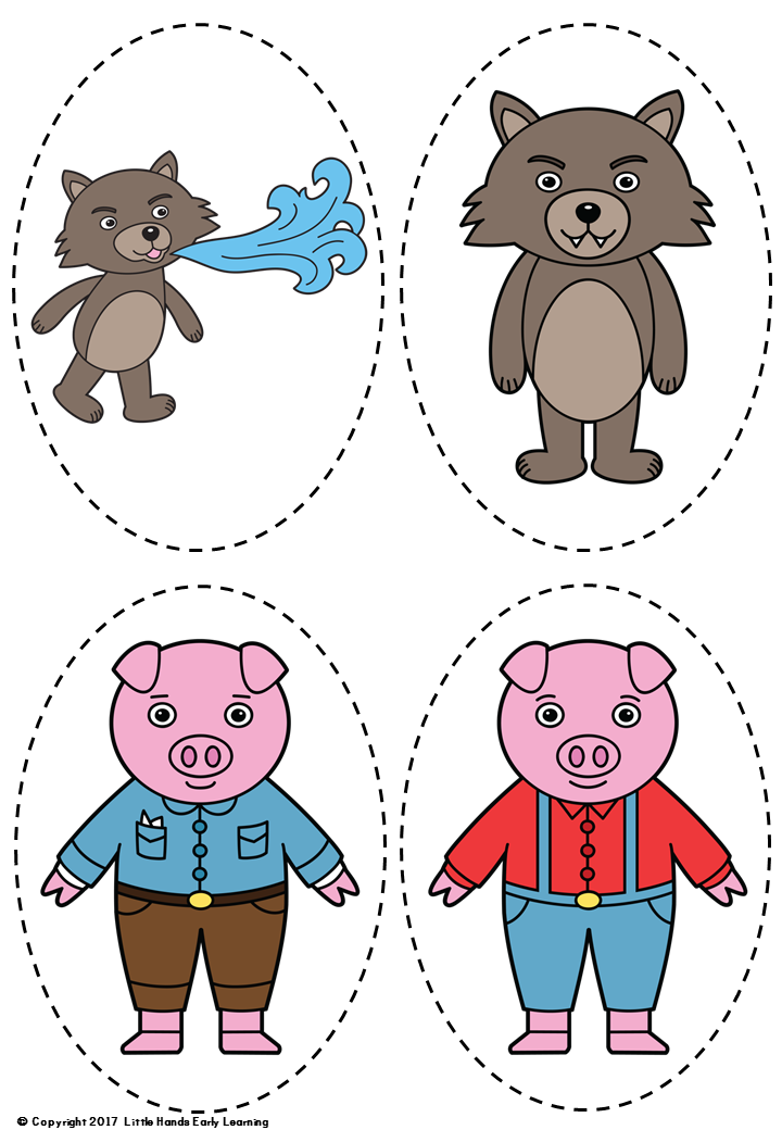 Three Little Pigs Puppets Printable