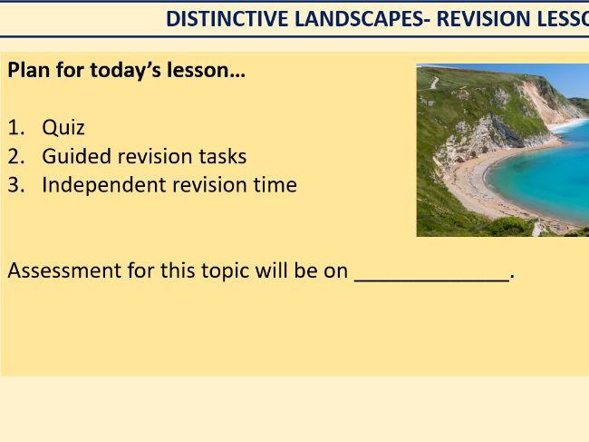 Distinctive Landscapes- 18. Revision Lesson and Resources (OCR-B GCSE Geography)