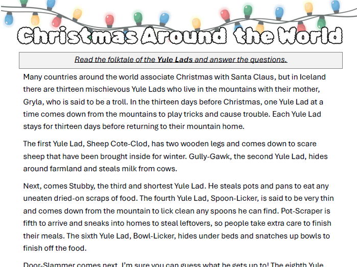 Christmas Around the World - Yule Lads