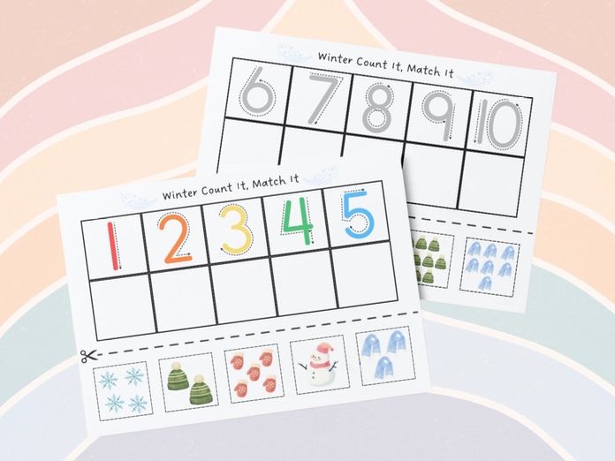 Winter - Count it, Match it 1-10