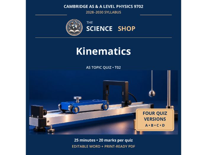 Kinematics | Cambridge AS Physics 9702 | 4 Revision Quizzes