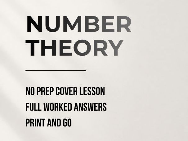 KS5 Further Mathematics Cover Lesson: The Chinese Remainder Theorem (Existence and Uniqueness)
