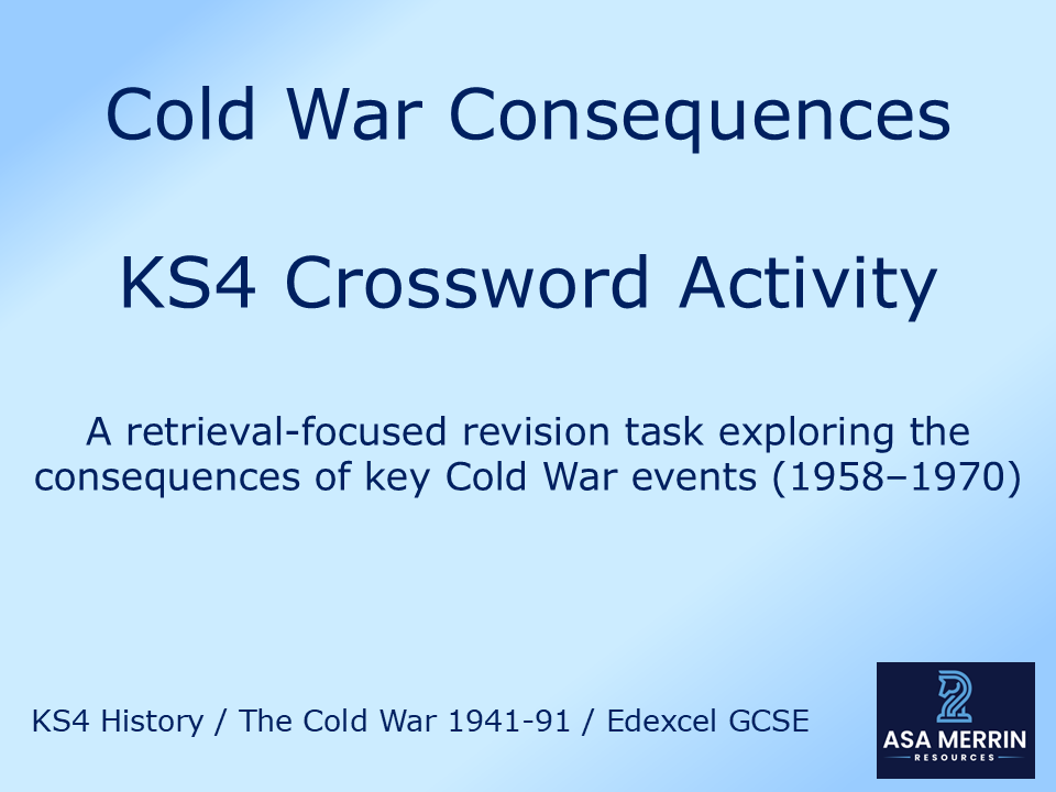 Cold War Crises Consequences Crossword – Berlin, Cuba & Czechoslovakia GCSE History