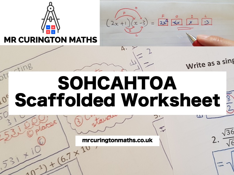 SOHCAHTOA Scaffolded Worksheet Teaching Resources