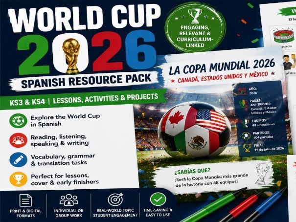 Best World Cup 2026 Spanish Resource Pack | KS3 & KS4 | Lessons, Activities & Projects