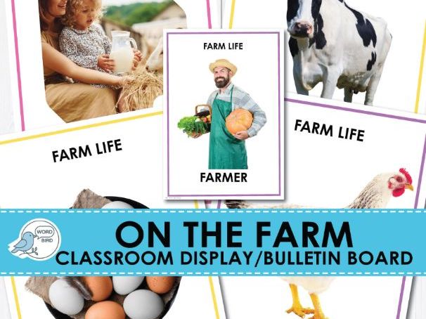 Farm Life Classroom Display | Real Photo Posters | 20 Pages | Flash Cards & Wall Decor