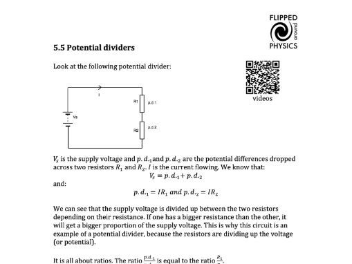 Potential dividers