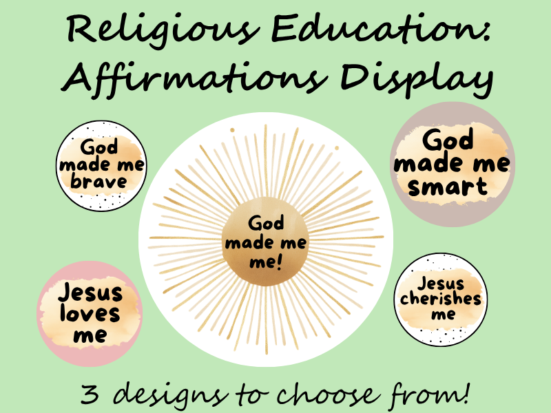 Religious Education - Affirmations Display