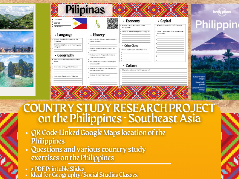 Country Study Research Project - The Philippines - Social Studies Report - Southeast Asia
