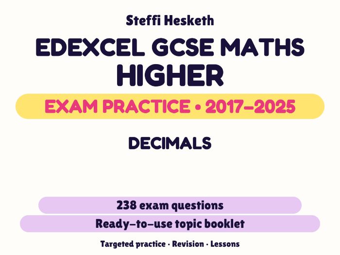 Edexcel GCSE Maths Higher: Decimals Exam Questions | 2017-2025