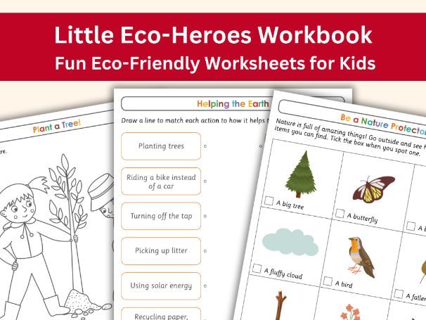 Little Eco-Heroes Workbook – Environmental Activities for Early Years & KS1