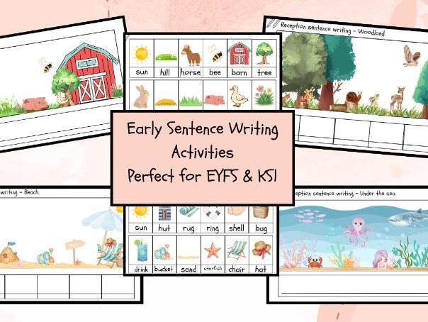 Reception Sentence Writing Activities – Themed Writing Pack (CVC+ & Simple Sentence