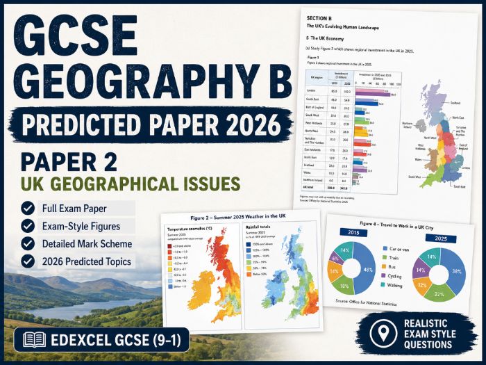 Edexcel GCSE Geography B Paper 2 Predicted Paper 2026 | UK Geographical Issues | Full Exam + Mark Sc