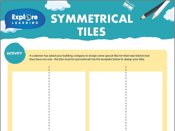 Free Symmetrical tiles activity sheet