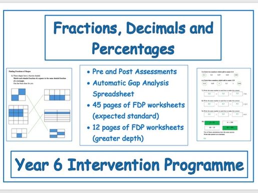 Year 6 SATs Preparation Pack - Fractions, Decimals and Percentages