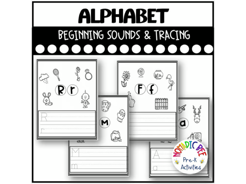 Alphabet Upper- and Lower Case Tracing and Coloring worksheets