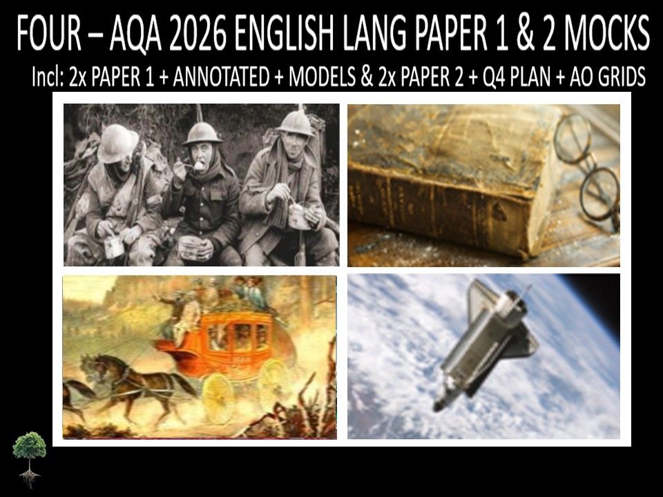 FOUR - AQA PAPER 1 & 2 | 2026 FULL MOCKS | ANNOTATED | Q4 PLAN | AO GRIDS | MODELS