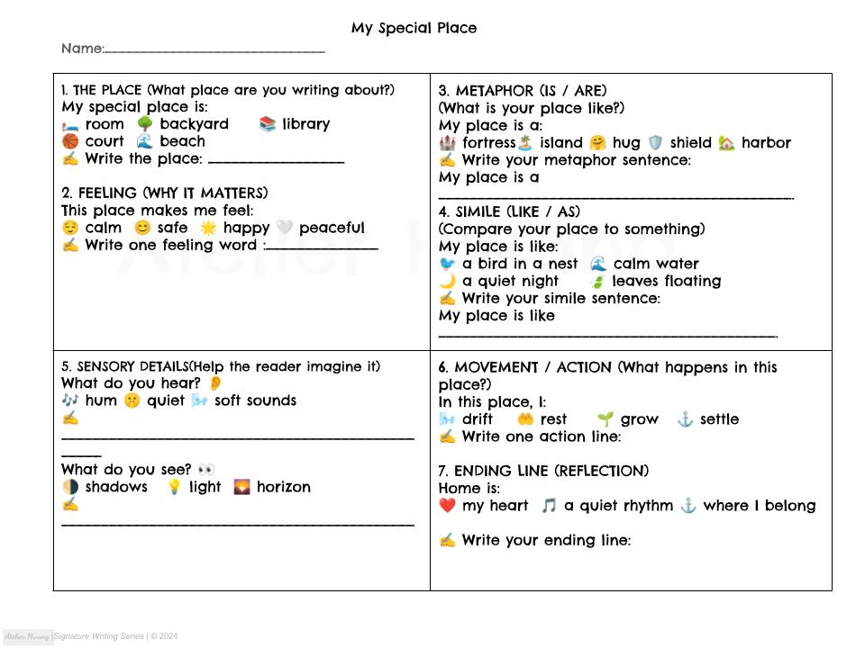 Grade 5 Writing | Lyric Poetry: My Special Place (Module 8)