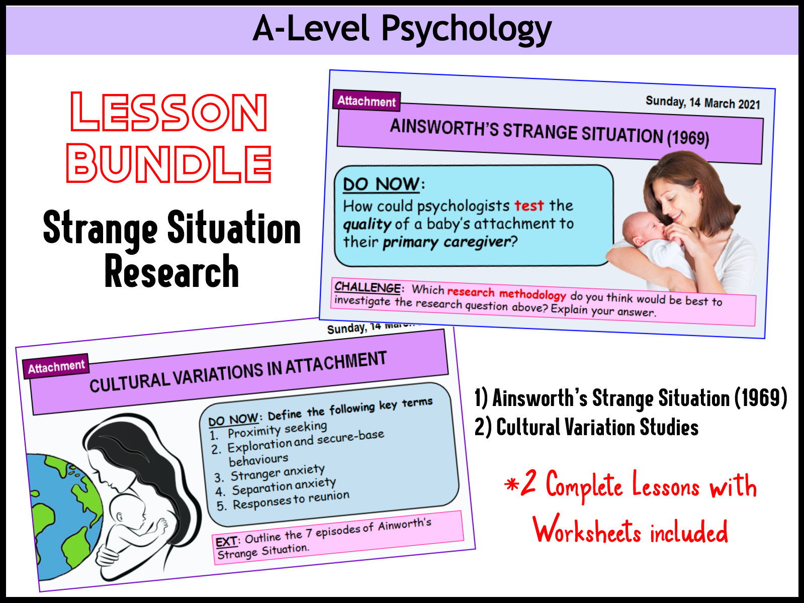 STRANGE SITUATION BUNDLE Includes Ainsworth's Original Strange