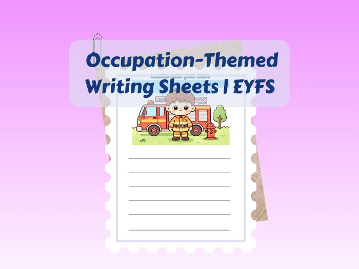 What Can You See?- 4 Occupations Writing Worksheets