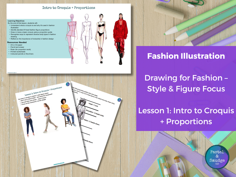 Drawing for Fashion: KS3–KS4 Croquis & Proportions Lesson