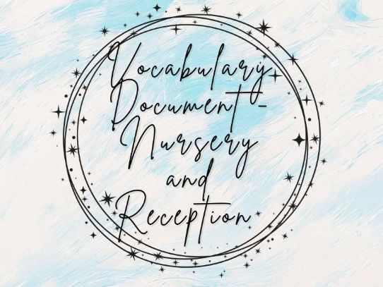 Tiered Vocabulary Document - Nursery and Reception