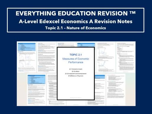 A-Level Edexcel Economics Revision Notes for Topic 2.1 – Measures of Economics Performance