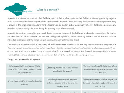 What is a previsit?