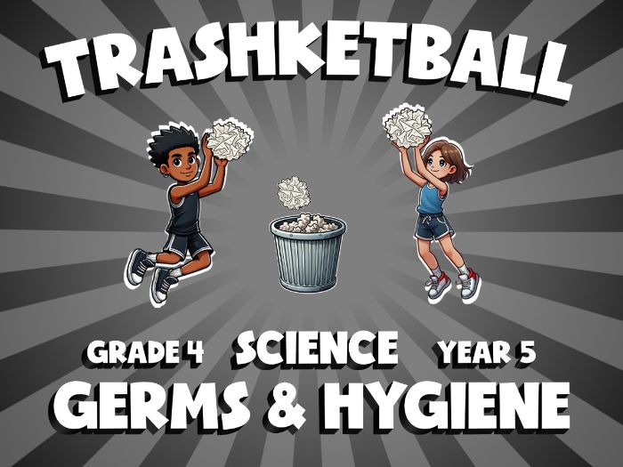 Germs & Hygiene TRASHKETBALL Science Game | No-Prep Year 5 Review Activity