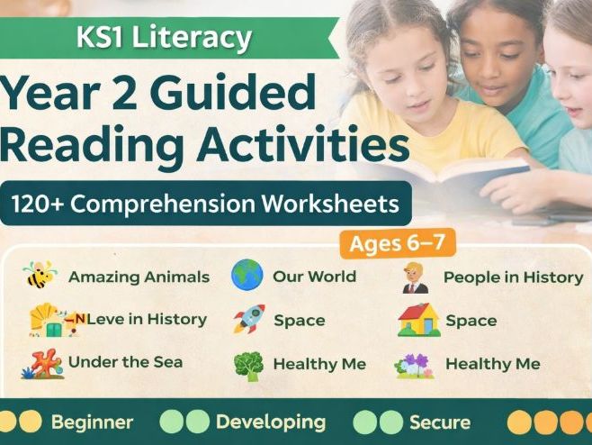 Year 2 Guided Reading Activities | 120+ Comprehension Worksheets | KS1 Literacy