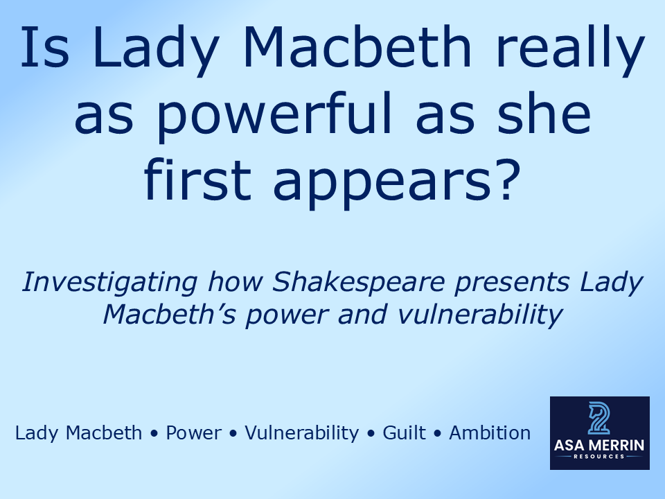 GCSE Macbeth | Lady Macbeth Lesson | Power & Vulnerability