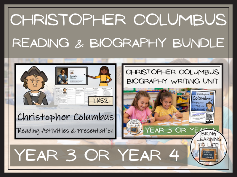 Christopher Columbus Reading Comprehension & Biography Bundle | LKS2