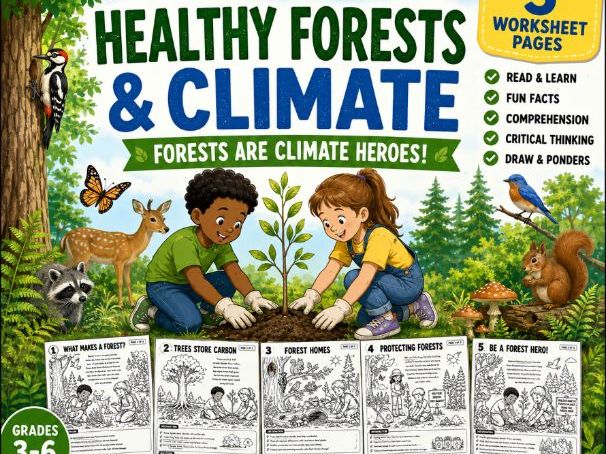 Climate Smart Kids |Healthy Forests,Climate|Forests Are Climate Heroes Grade 3-6