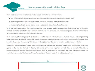 How to measure the velocity of river flow