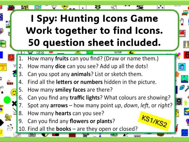 I Spy Challenge Game: The Icon Hunt
