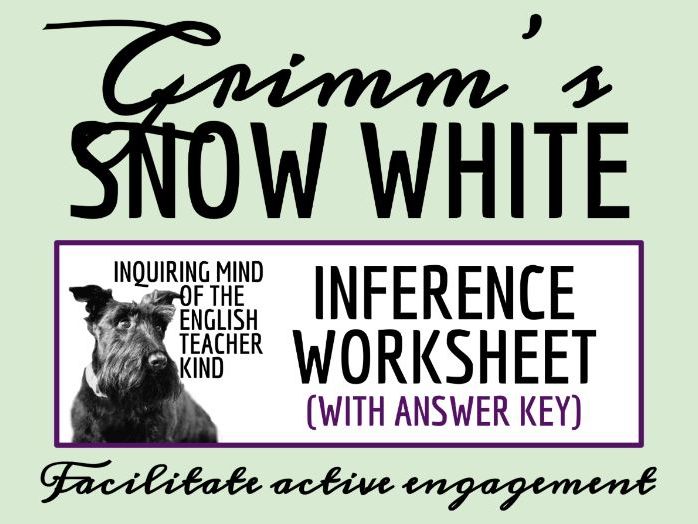 "Snow White and the Seven Dwarfs" Close Reading Worksheet (Grimm's Fairy Tale)