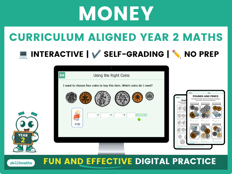 Money - Year 2 Interactive Digital Maths Activities