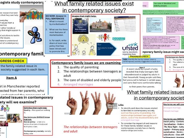 AQA GCSE Sociology: Family - Contemporary family issues