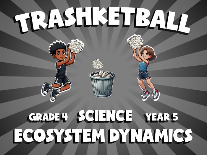 Ecosystem Dynamics TRASHKETBALL Science Game | No-Prep Year 5 Review Activity