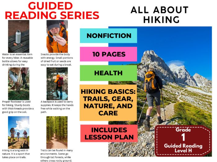 Guided Reading Level H - All About Hiking (with Lesson Plan)