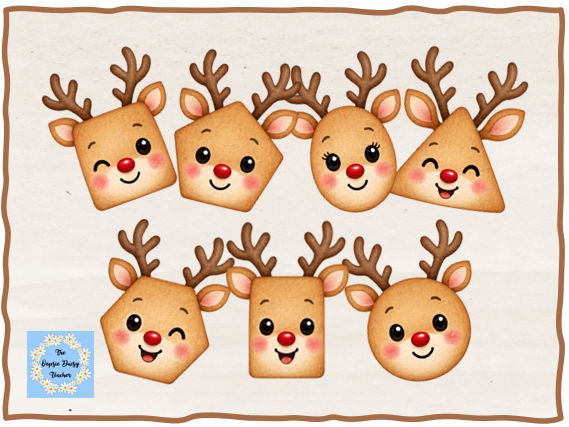 2D Shape Recognition - Reindeer Theme