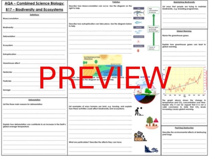 Biodiversity & Ecosystems Knowledge Organiser
