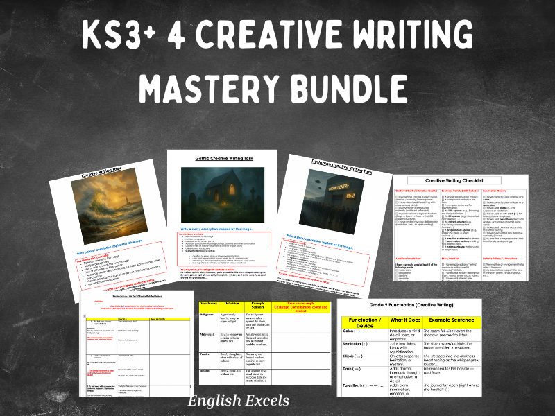 KS3+ 4 Creative Writing Mastery Bundle