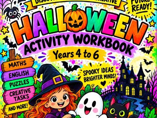 Halloween Activity Workbook – Maths, English and Puzzles – Years 4–6