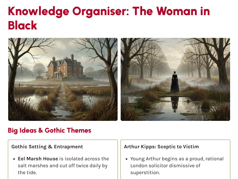 KS3 - Knowledge Organiser – The Woman in Black