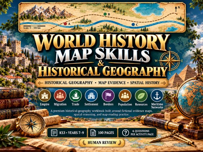 World History Map Skills & Historical Geography | KS3 | 100 Pages